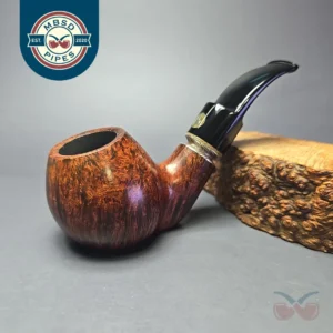 L'Anatra Scottanaso Smooth Apple Sitter w/ Silver Estate Briar Pipe, Italian Estates