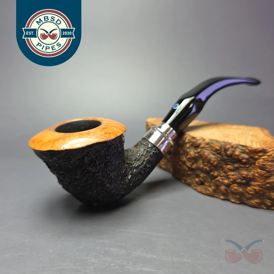 Ardor Urano Partially Rusticated Calabash w/ Silver Estate Briar Pipe, Italian Estates