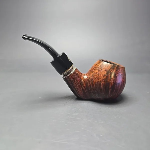 L'Anatra Scottanaso Smooth Apple Sitter w/ Silver Estate Briar Pipe, Italian Estates - Image 4