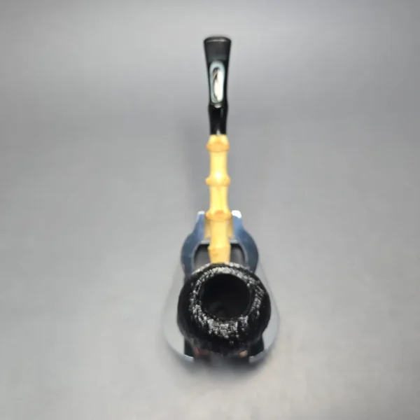 MBSD Briars Modern Masters 1 Sandblasted Peewit w/ Bamboo Handmade Briar Pipe, New - Image 9