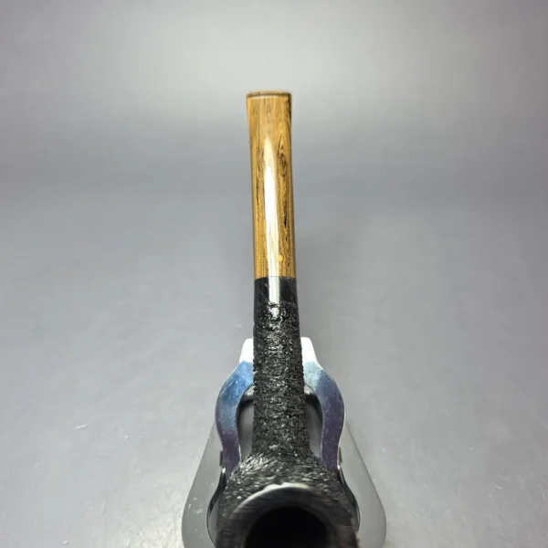 Walt Cannoy Cardinal House Munn Partially Rusticated Billiard Handmade Briar Pipe, New - Image 7
