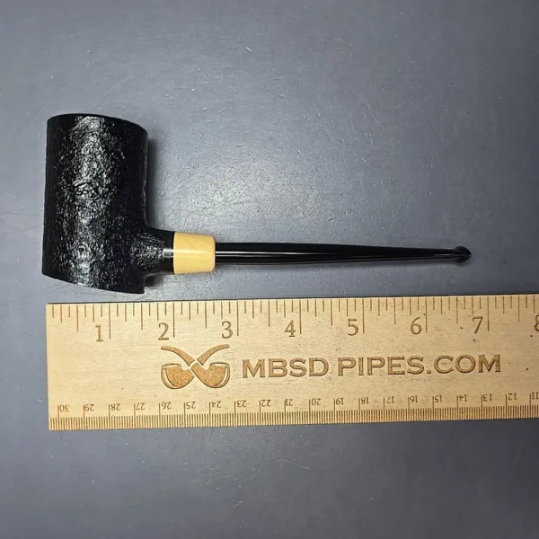 MBSD Briars "Re-Don" Sandblasted Poker w/ Boxwood, Briar Pipe, New - Image 6