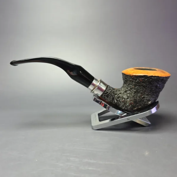 Ardor Urano Partially Rusticated Calabash w/ Silver Estate Briar Pipe, Italian Estates - Image 4