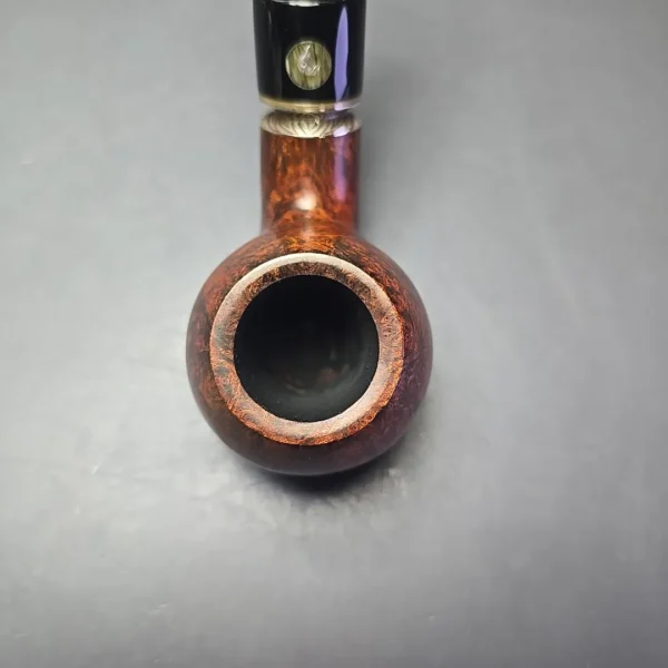 L'Anatra Scottanaso Smooth Apple Sitter w/ Silver Estate Briar Pipe, Italian Estates - Image 6