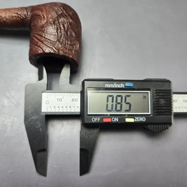 MBSD Briars by Piero Vitale Vintage Sandblasted Billiard w/ Olivewood Briar Pipe, New - Image 11