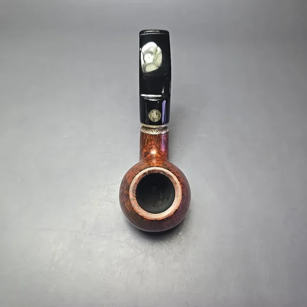 L'Anatra Scottanaso Smooth Apple Sitter w/ Silver Estate Briar Pipe, Italian Estates - Image 8