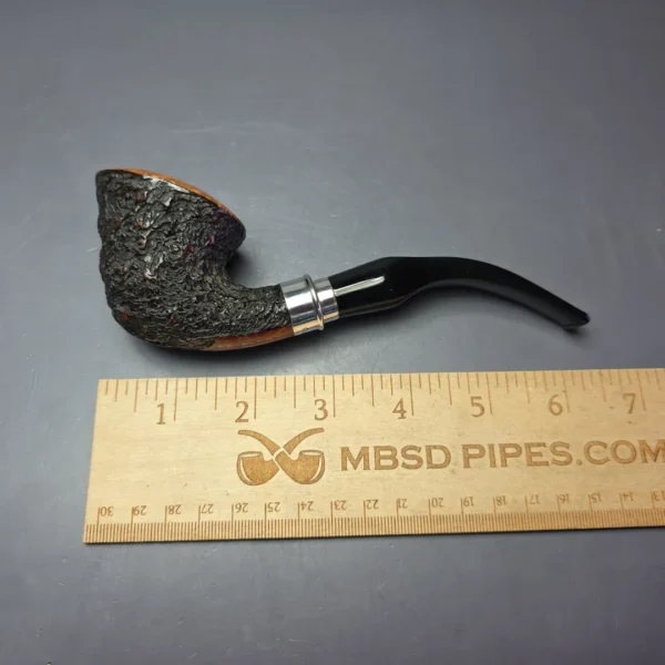 Ardor Urano Partially Rusticated Calabash w/ Silver Estate Briar Pipe, Italian Estates - Image 8