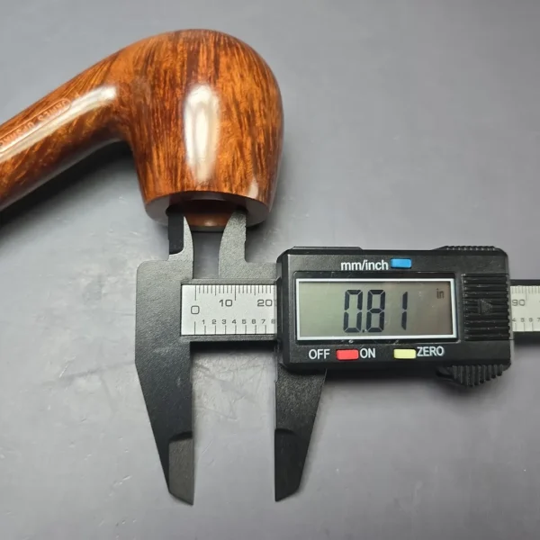 James Upshall P Grade Group 6 Smooth Bent Billiard Estate Briar Pipe, Unsmoked - Image 12