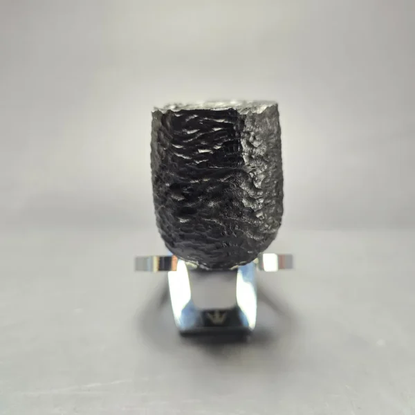 MBSD Briars by Piero Vitale Black Rusticated Billiard w/ Boxwood Briar Pipe, New - Image 3