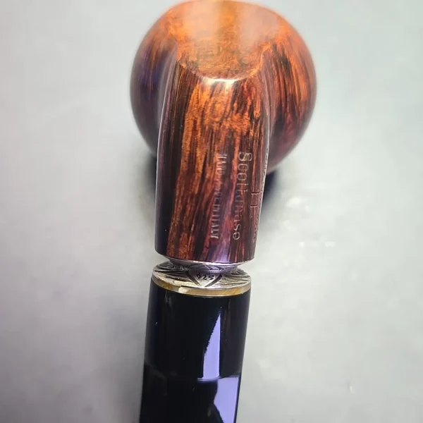 L'Anatra Scottanaso Smooth Apple Sitter w/ Silver Estate Briar Pipe, Italian Estates - Image 11