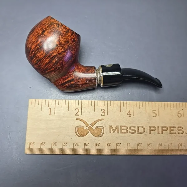 L'Anatra Scottanaso Smooth Apple Sitter w/ Silver Estate Briar Pipe, Italian Estates - Image 12