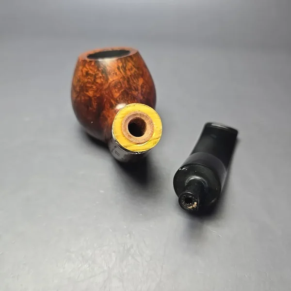 L'Anatra Scottanaso Smooth Apple Sitter w/ Silver Estate Briar Pipe, Italian Estates - Image 15
