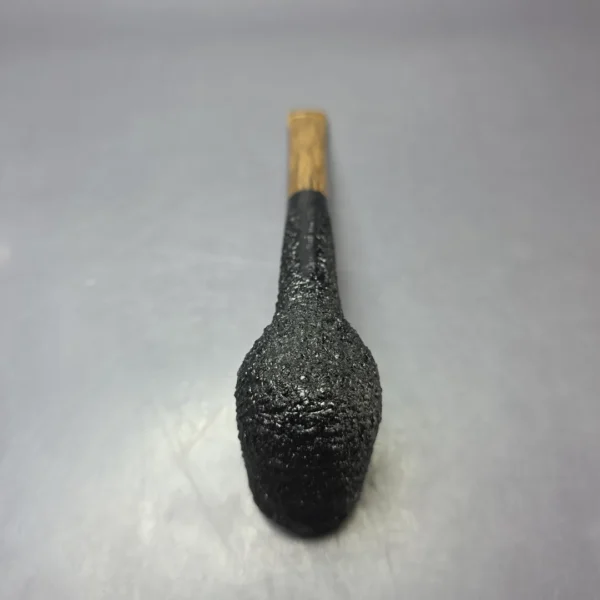 Walt Cannoy Cardinal House Munn Partially Rusticated Billiard Handmade Briar Pipe, New - Image 8