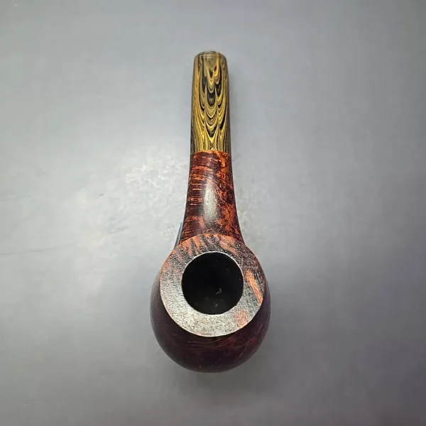 Sean Reum XL Eggshell Sandblasted Hawkbill Estate Briar Pipe, American Estates - Image 7