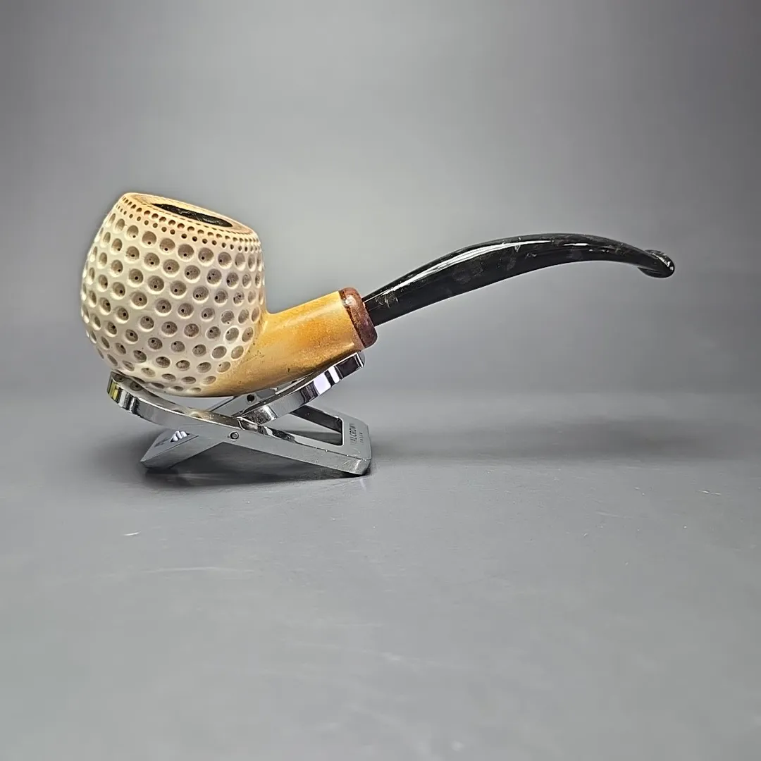 MBSD Meerschaum Deluxe Lattice Apple Estate Block Meerschaum Pipe, Turkish Estates - Image 2