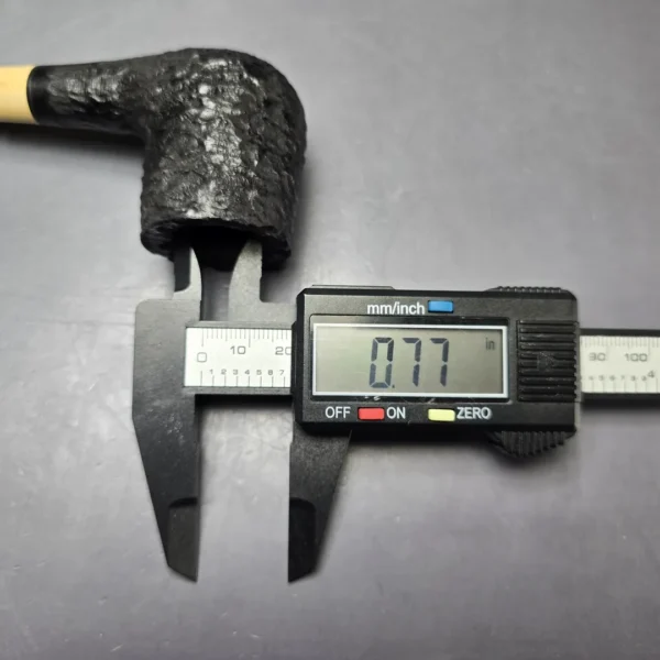 MBSD Briars by Piero Vitale Black Rusticated Billiard w/ Boxwood Briar Pipe, New - Image 11