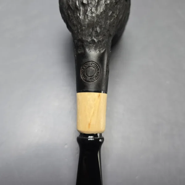 MBSD Briars by Piero Vitale Black Rusticated Billiard w/ Boxwood Briar Pipe, New - Image 13