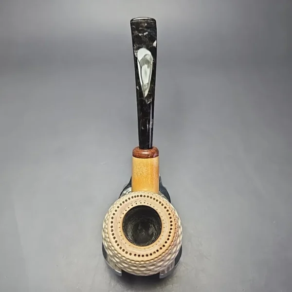 MBSD Meerschaum Deluxe Lattice Apple Estate Block Meerschaum Pipe, Turkish Estates - Image 6