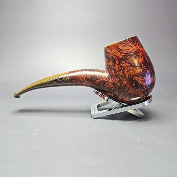 Sean Reum XL Eggshell Sandblasted Hawkbill Estate Briar Pipe, American Estates - Image 8