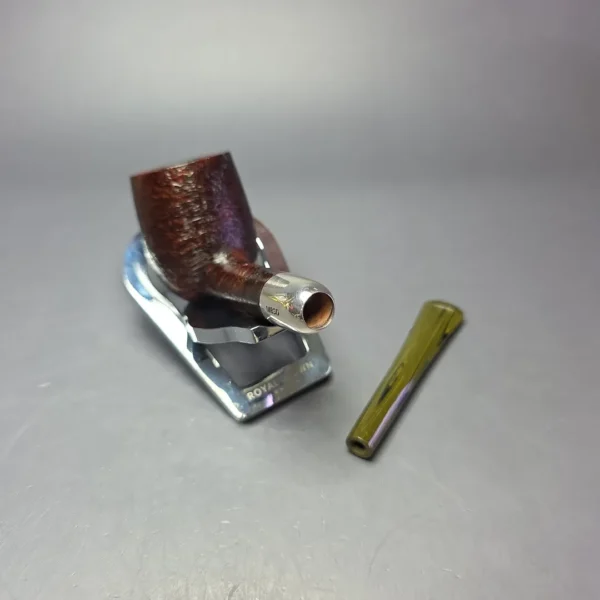 MBSD Briars Timeless Traditions 1 Sandblasted Billiard w/ Silver Handmade Briar Pipe, New - Image 12