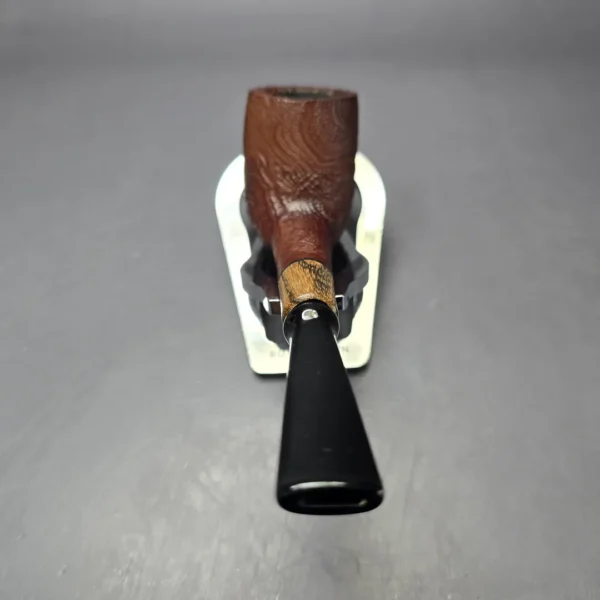 MBSD Briars by Piero Vitale Vintage Sandblasted Billiard w/ Olivewood Briar Pipe, New - Image 5