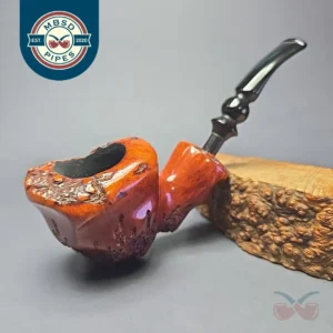 Nording Partially Rusticated Freehand Estate Briar Pipe, Danish Estates