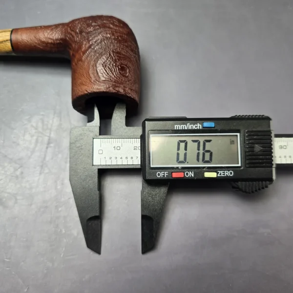 MBSD Briars by Piero Vitale Vintage Sandblasted Billiard w/ Olivewood Briar Pipe, New - Image 12