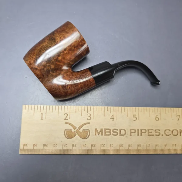 James Upshall (c. 1980s) P Grade Smooth Oom Paul Sitter Estate Briar Pipe, Unsmoked - Image 12