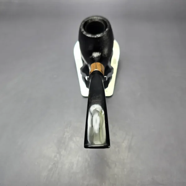 MBSD Briars by Piero Vitale Black Sandblasted Brandy w/ Olivewood Briar Pipe, New - Image 5