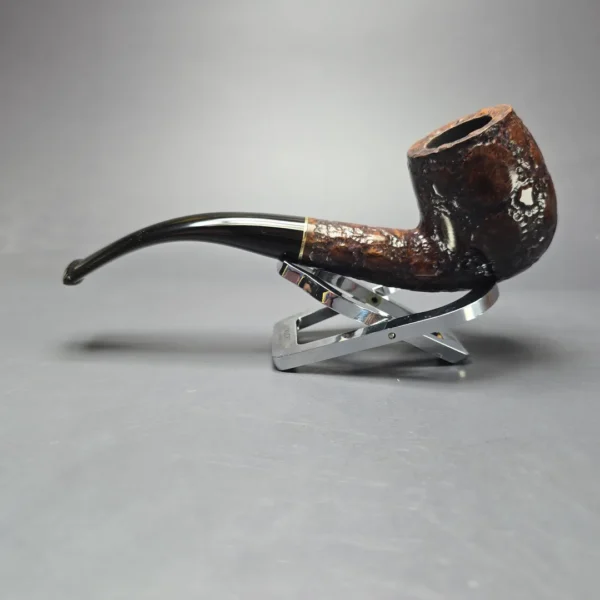 Savinelli Alligator Brown 606 KS Rusticated Bent Billiard Estate Briar Pipe, Italian Estates, 6mm - Image 4