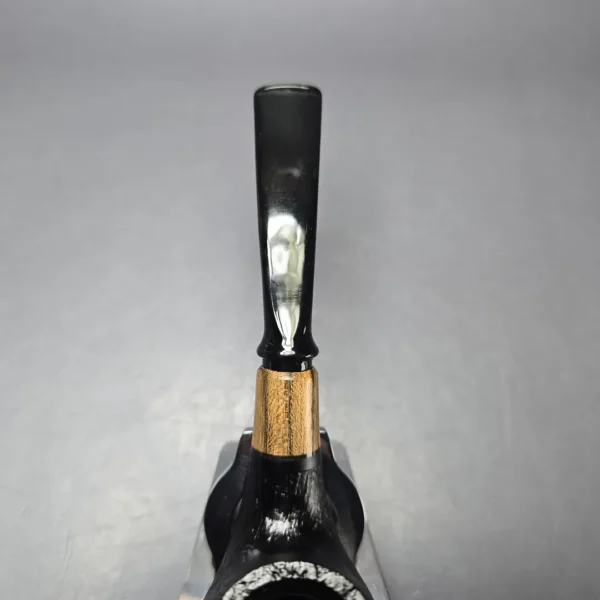 MBSD Briars by Piero Vitale Black Sandblasted Brandy w/ Olivewood Briar Pipe, New - Image 7