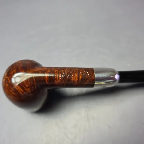 MBSD Briars Timeless Traditions 1 Smooth Billiard w/ Silver Handmade Briar Pipe, New - Image 9