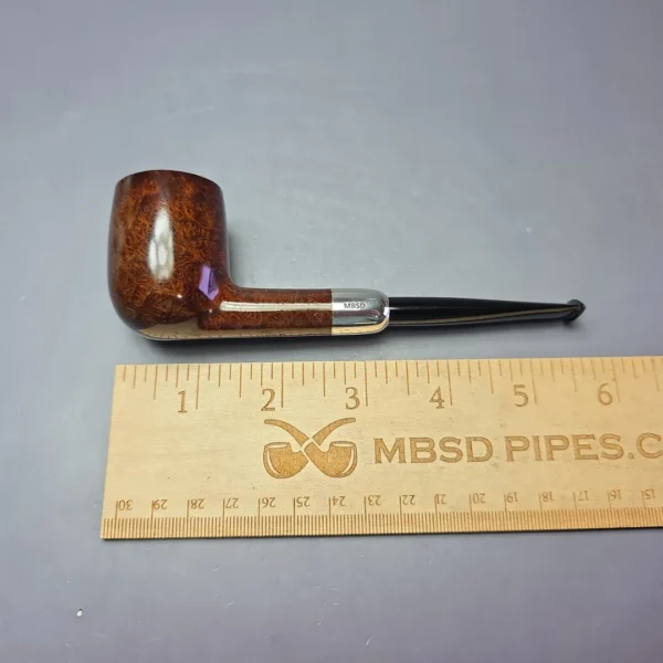 MBSD Briars Timeless Traditions 1 Smooth Billiard w/ Silver Handmade Briar Pipe, New - Image 10