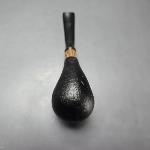 MBSD Briars by Piero Vitale Black Sandblasted Brandy w/ Olivewood Briar Pipe, New - Image 9