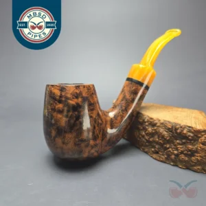Nording Giant Classic B Smooth Bent Billiard Estate Briar Pipe, Unsmoked
