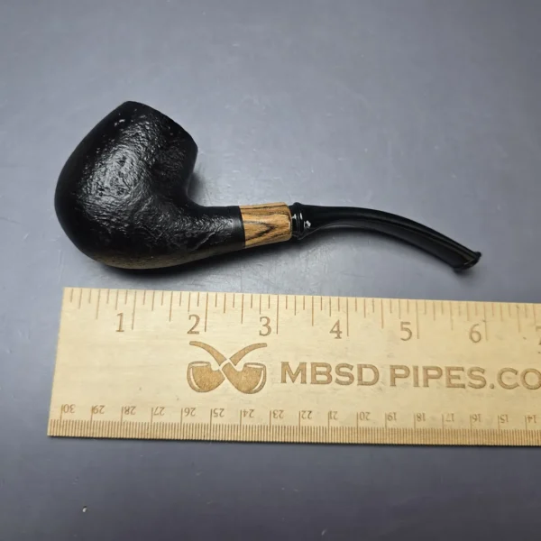 MBSD Briars by Piero Vitale Black Sandblasted Brandy w/ Olivewood Briar Pipe, New - Image 11