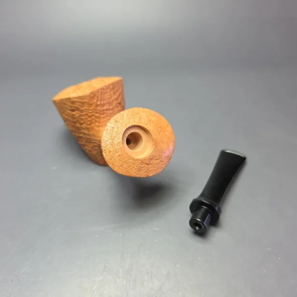 Madao 3000 Natural Sandblasted Asymmetric Cherrywood Sitter Handmade Briar Pipe, New - Image 11
