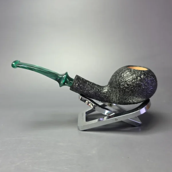 Buckeye Hand Made Sandblasted Squat Tomato Briar Pipe, New - Image 4