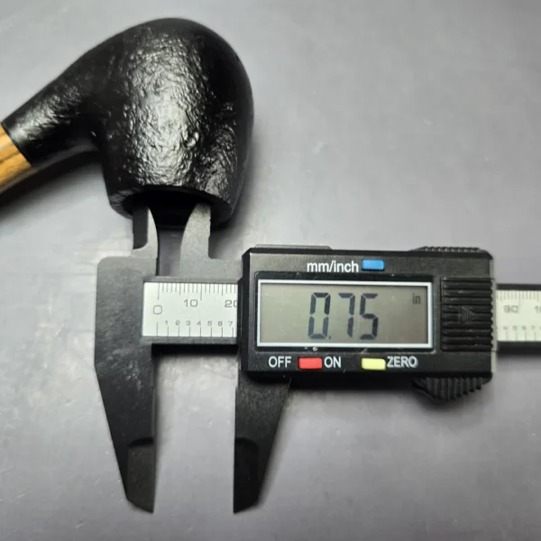 MBSD Briars by Piero Vitale Black Sandblasted Brandy w/ Olivewood Briar Pipe, New - Image 12