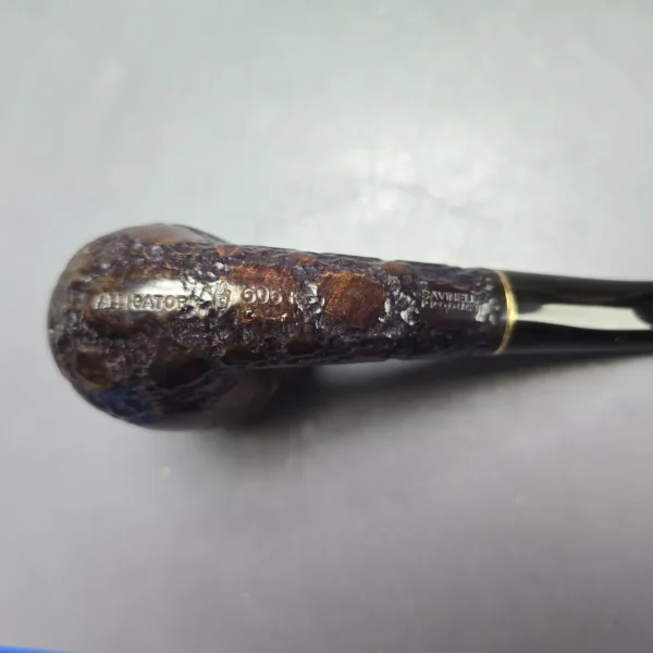 Savinelli Alligator Brown 606 KS Rusticated Bent Billiard Estate Briar Pipe, Italian Estates, 6mm - Image 11