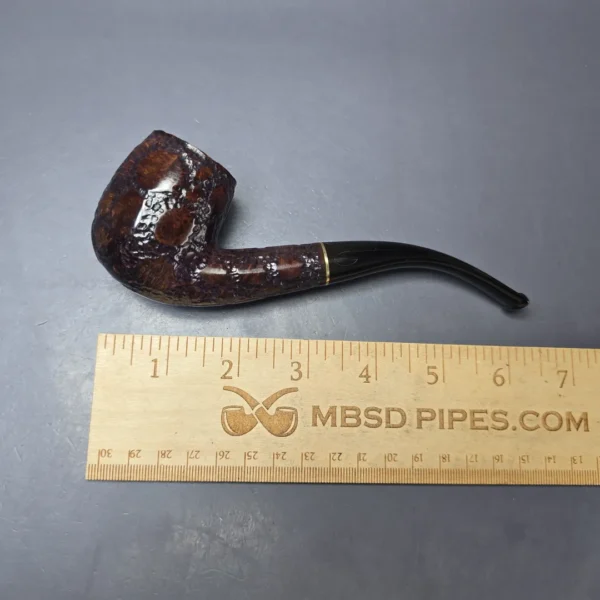 Savinelli Alligator Brown 606 KS Rusticated Bent Billiard Estate Briar Pipe, Italian Estates, 6mm - Image 12