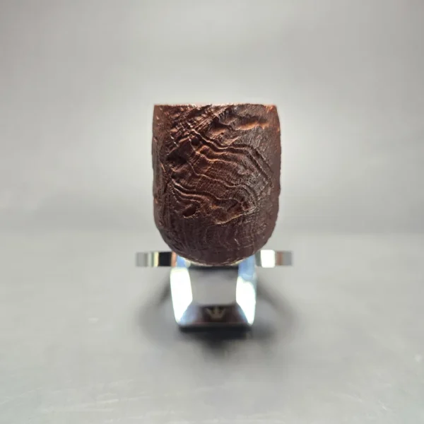 MBSD Briars by Piero Vitale Vintage Sandblasted Billiard w/ Zebrawood Briar Pipe, New - Image 3