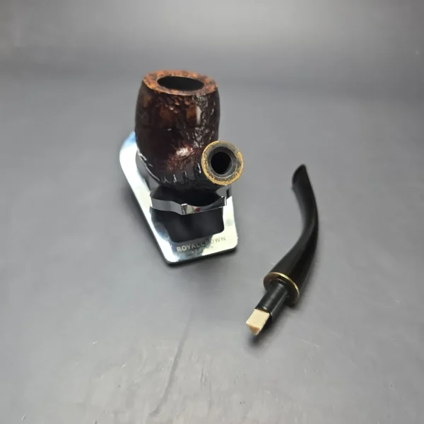 Savinelli Alligator Brown 606 KS Rusticated Bent Billiard Estate Briar Pipe, Italian Estates, 6mm - Image 14