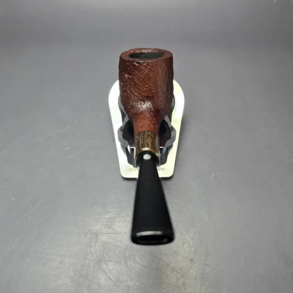 MBSD Briars by Piero Vitale Vintage Sandblasted Billiard w/ Zebrawood Briar Pipe, New - Image 5