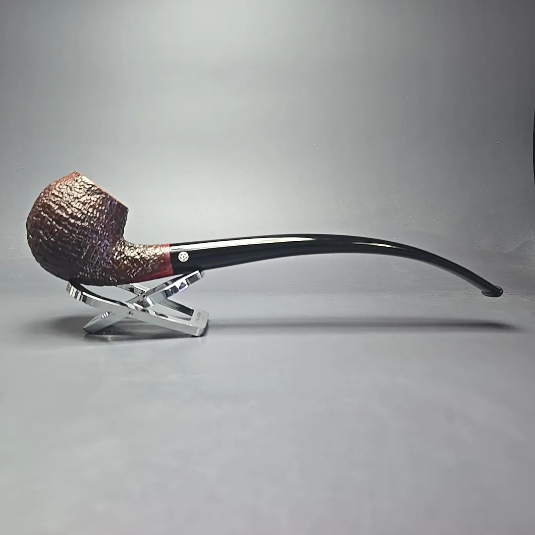 American Smoking Pipe Company Sandblasted Churchwarden Estate Briar Pipe, American Estates - Image 2