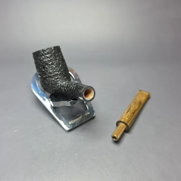 Walt Cannoy Cardinal House Munn Partially Rusticated Billiard Handmade Briar Pipe, New - Image 12