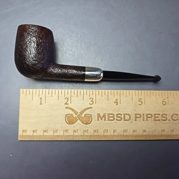 MBSD Briars Timeless Traditions 1 Sandblasted Billiard w/ Silver Handmade Briar Pipe, New - Image 13
