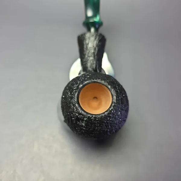 Buckeye Hand Made Sandblasted Squat Tomato Briar Pipe, New - Image 5
