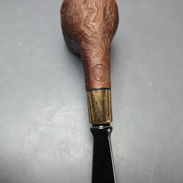 MBSD Briars by Piero Vitale Vintage Sandblasted Billiard w/ Zebrawood Briar Pipe, New - Image 11