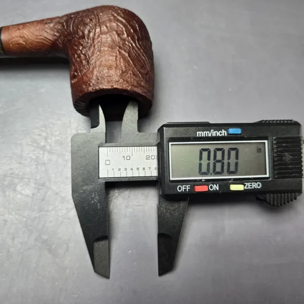 MBSD Briars by Piero Vitale Vintage Sandblasted Billiard w/ Zebrawood Briar Pipe, New - Image 14